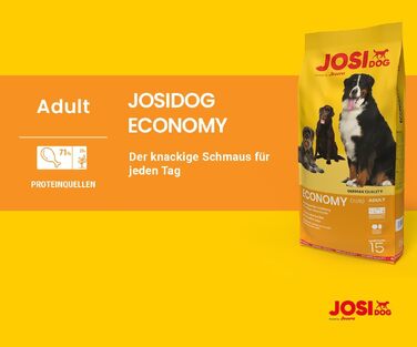 Сухий корм для собак JosiDog Economy Adult для малоактивних дорослих собак, преміум-клас, 15 кг