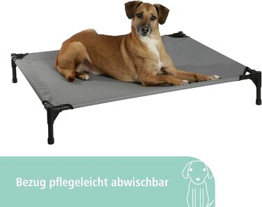 Лежанка для собак Kerbl Vacation Top, сіра, 105x86x75 см, знімний дах, зносостійка, для собак