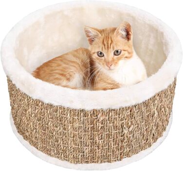 Кігтечка для котів Tidyard: круглий будиночок-кігтечка з рогожу, 36 см