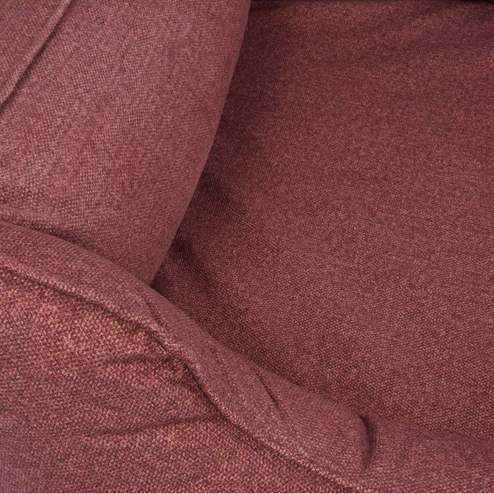 Ортопедичне водонепроникне собаче ліжко Knuffelwuff Malou з велюру, ручної роботи, XL 105 x 75 см, червоне. Знімний, пральний чохол. Підходить для великих, середніх та маленьких собак. Розміри: 105 x 75 x 25 см