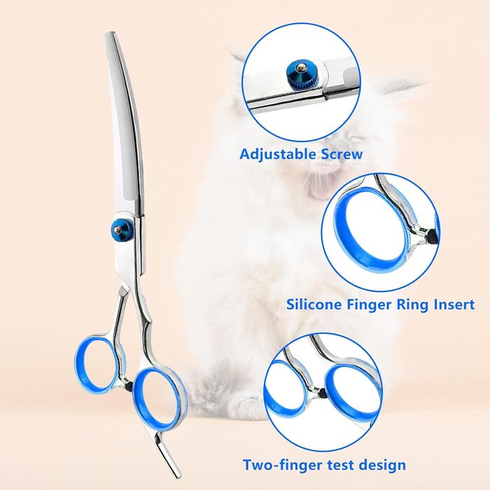 Набір професійних ножиць для собак 5 в 1, ножиці для грумінгу, з металевим гребінцем та шкіряним чохлом