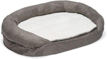 Ортопедичне овальне ліжко Karlie для собак, сіре, 100x65x24 см