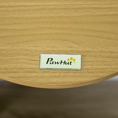 PawHut настінна лежанка для котів, гамаки, платформа з подушкою, меблі для котів, дерево (дуб), кремово-біла, Ø34x10,5 см