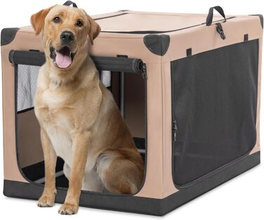 Транспортна переноска для собак Petsfit, складана, для дому, велика, середня, маленька, хакі L