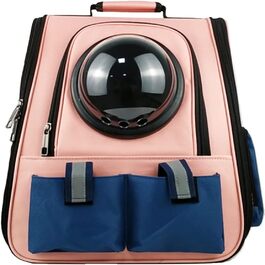 Рюкзак для собак і котів PETCUTE - дихаючий, для подорожей, до 7 кг, рожевий