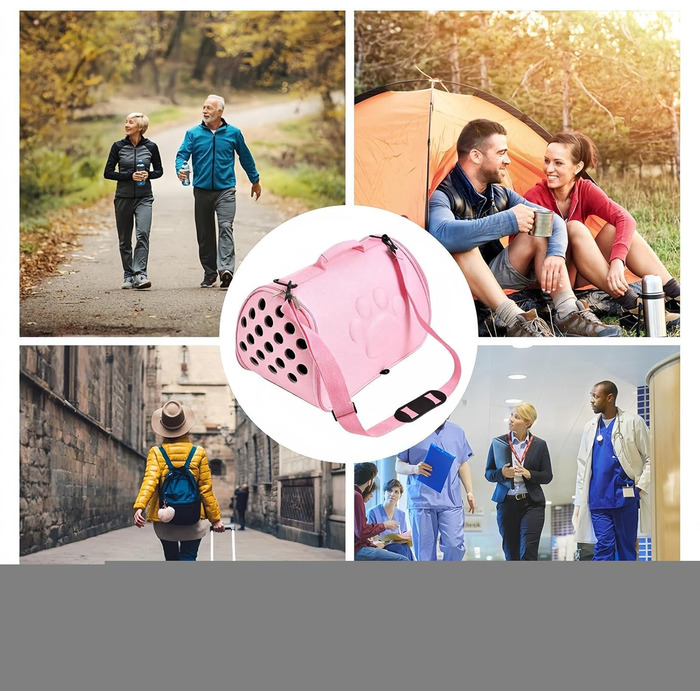 Трансформер для кота - переноска для вигулу з регульованим ремінком | Сумка-переноска для цуценят, для подорожей, на вулицю, в літак, до ветеринара, в місто (Рожева, L)