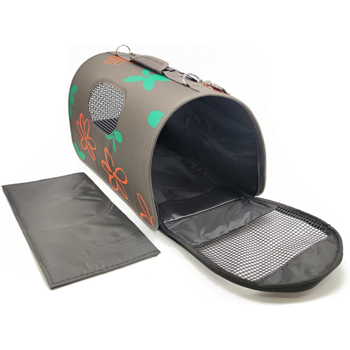 Сумка-переноска для собак, котів та інших тварин BPS Träger Befestigung Tasche. Зручна переноска з тканини, розмір 43.5x25x25 см. Кольори: блакитний, зелений, червоний, чорний.