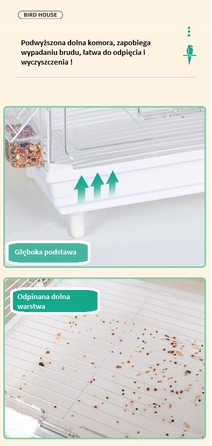Клітка Perfectlife, 30 x 5 x 77 см, зелена