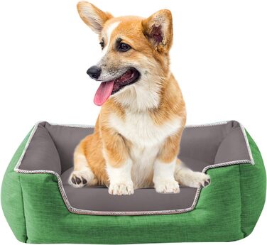 Ортопедичне ліжко для собак та котів PETCUTE, зелене, 50х40х17 см