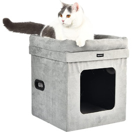 Складаний будиночок для котів Amazon Basics, 38x38x43 см, сірий