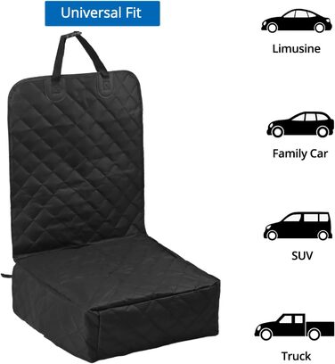 Захисний чохол на сидіння автомобіля для собак QWORK®, універсальний, для заднього сидіння, міцний, захист від бруду та подряпин, підходить для всіх авто, мінівенів та SUV
