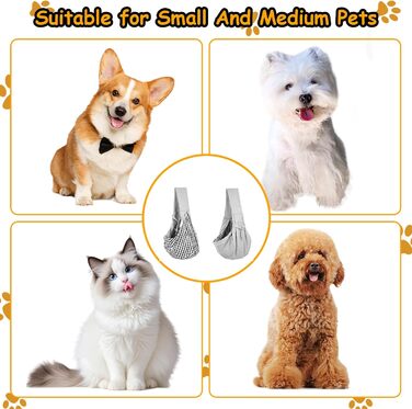 Сумка-переноска для собак, сіра переноска для середніх собак, маленьких собак та котів, переноска для цуценят з пряжкою, двостороння переноска для прогулянок на відкритому повітрі, подорожей, покупок