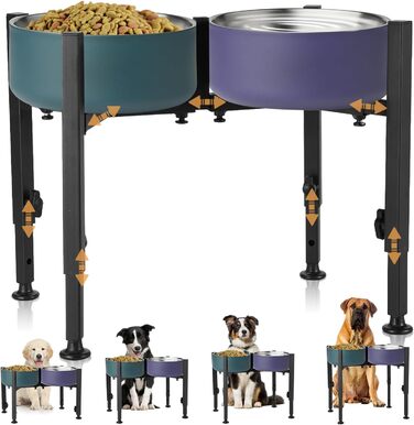 Підставка для годівлі собак з регулюванням висоти та ширини, для середніх та великих тварин