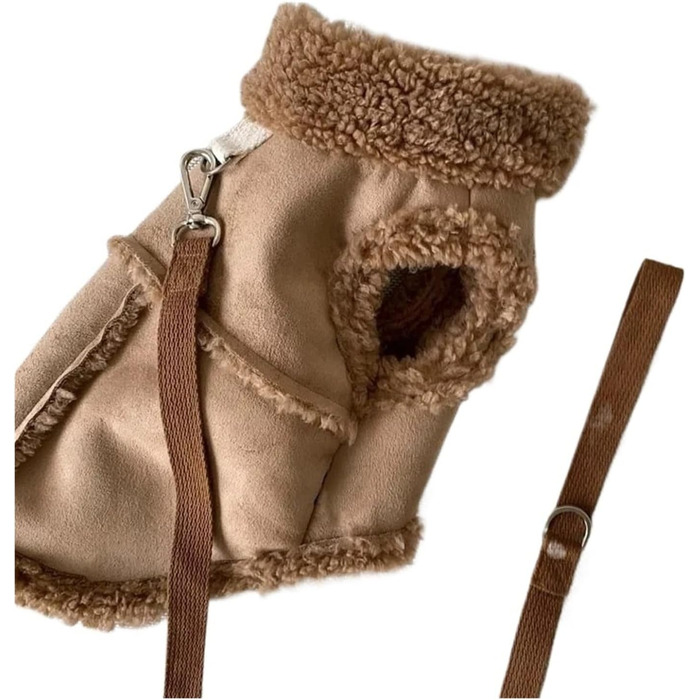 Теплий одяг для собак: куртки, аксесуари та дизайнерський одяг для чихуахуа (колір коричневий, розмір L)