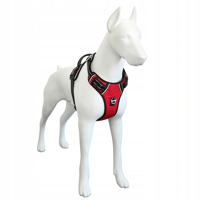 Міцна шлейка для собак HUGGY DOGGY модель Guard, червона, розмір S