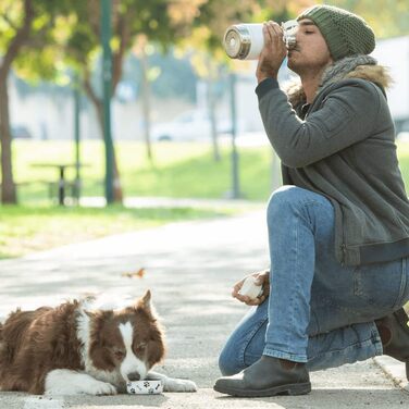 Ізотермічна пляшка для води для собак, біла, 0,975 л