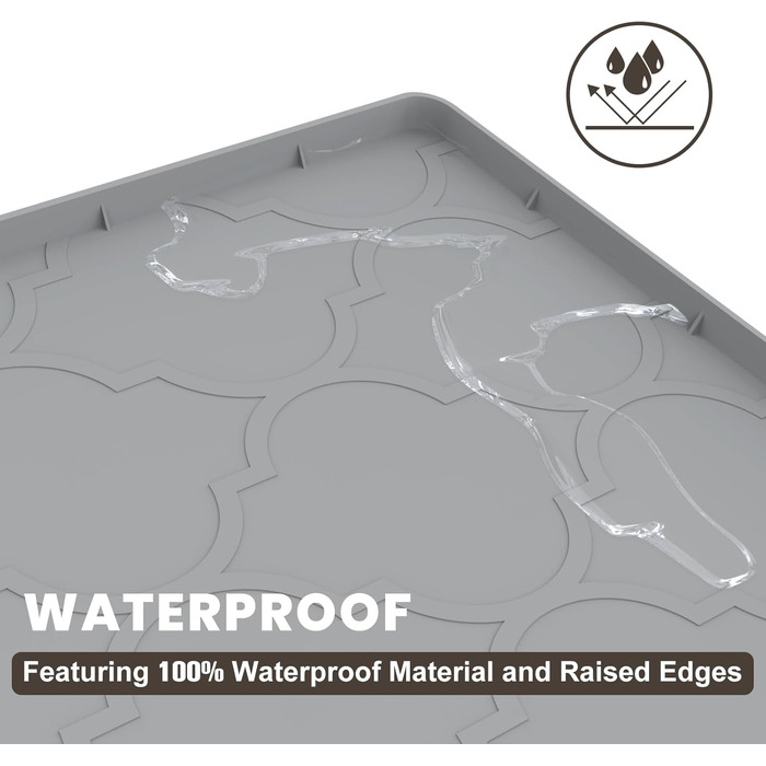 Силіконовий килимок під лоток для котів Katzenklo Matte, 86x56 см, сірий, XL (38'L x 26'W)