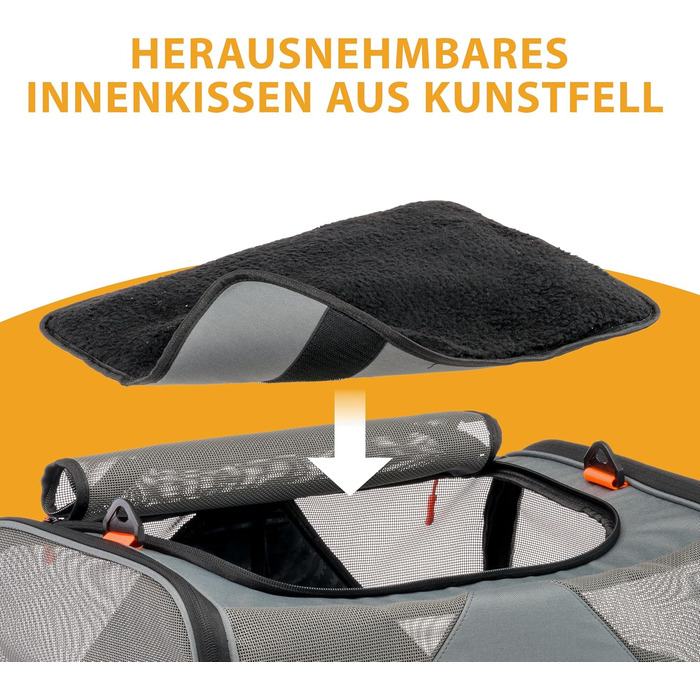 Переноска для собак та котів Ferplast Voyager, 50x35x37 см, сіра, до 15 кг