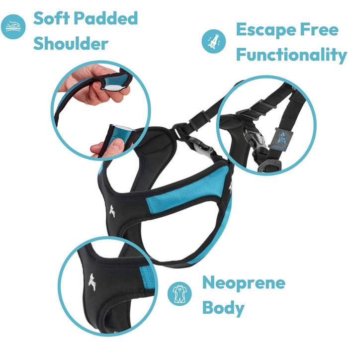 Gooby Escape Free Easy Fit шлейка для собак, протиутечна, синя, розмір L