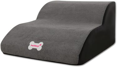 Сходинки для домашніх тварин Galatée знімні, сірого кольору, 2 сходинки, знімний чохол на блискавці