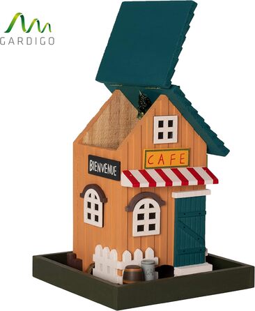 Декоративна годівниця для птахів GARDIGO з дерева, підвісна, для саду, балкону та тераси