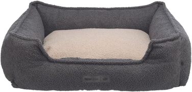 ТRIXIE Лежанка для собак Coline, 80x65 см, сіро-бежева - з перероблених матеріалів, для собак середніх порід, кошик, неслизька, знімний чохол, 36671