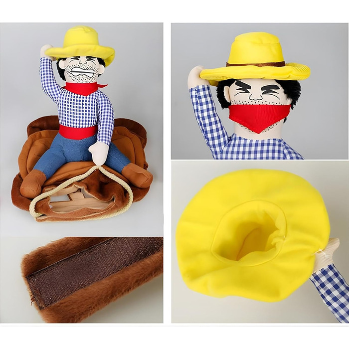 Костюм для собак на Хелловін: ковбойський набір, теплий та зручний, розмір X-Large