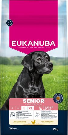 Сухий корм для собак великих порід Eukanuba Senior з куркою, преміум-клас, 15 кг