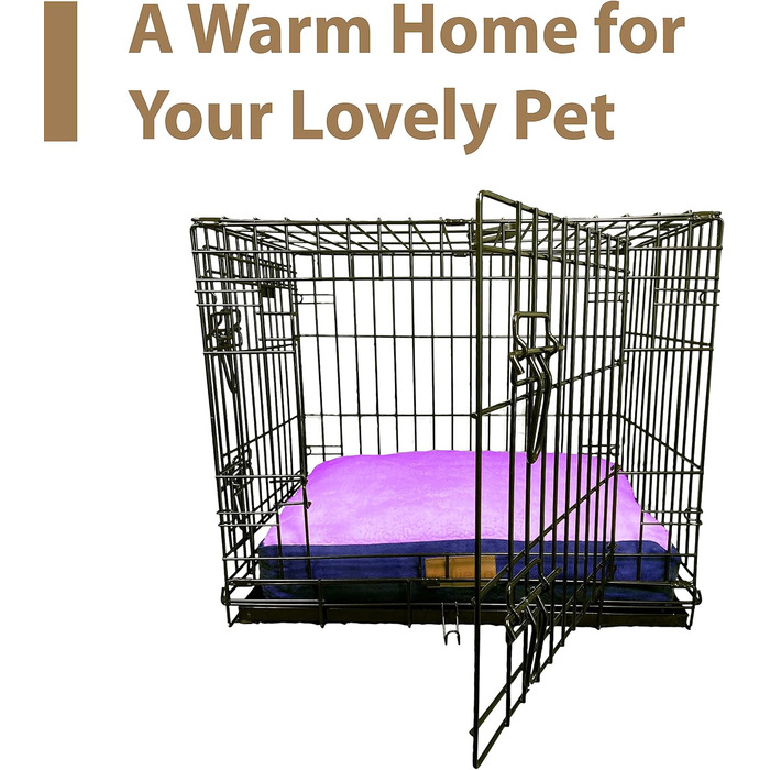 Клітка для собак Ellie-Bo, 71 x 48 см, лежанка, коричнева кордурна стінка та рожеве штучне хутро