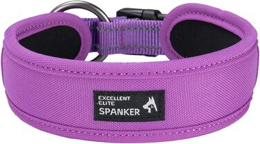 Нашийник для собак EXCELLENT ELITE SPANKER з PU матеріалу, з пряжкою, регульований, для малих, середніх та великих собак, чорний, червоний, синій, фіолетовий (PUL-S) S