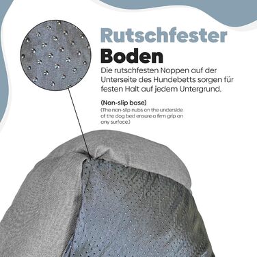 DEFACTO Лежанка для собак, м'яке ліжко для тварин з ліноподібним покриттям, корзина для собак, підняті бортики, неслизьке дно (СІРИЙ, 90 x 75 x 25 см)