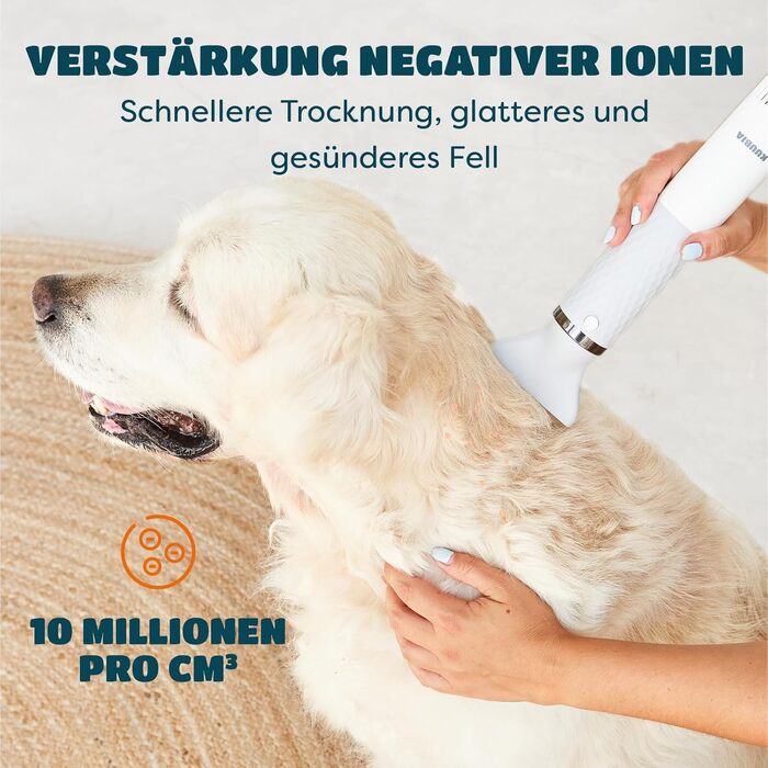 Фен для собак 5-в-1 900W | Фен-щітка для собак та котів | Безшумний, з іонізацією, для всіх порід | Сушарка для тварин