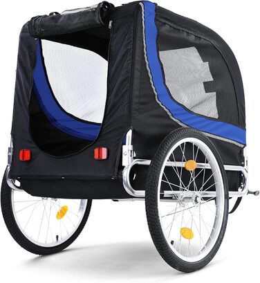 Причіп для велосипеда для собак, складний, блакитно-чорний, до 40 кг