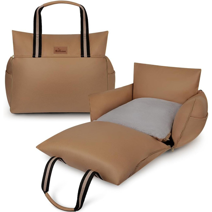 Водонепроникне ліжко-підвищення для собак в авто, переноска для собак, мокка