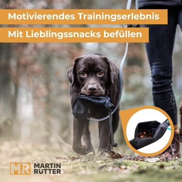Футляр для корму Martin Rütter Koralle XS – миготливий мішок для собак, водонепроникний та пральний, з блискавкою та шнуром для кидання – мішок для апортування для собак – для сухого та вологого корму, ласощів