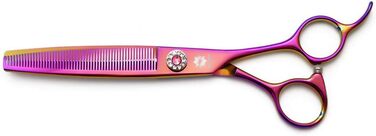Професійна витончена ножиця для грумінгу тварин 6,5 дюймів, нержавіюча сталь, фіолетовий колір