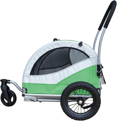 Papilioshop Kuma – Причеп для собак, візок для собак, велосипедний причеп та візок-бугі для собак, складаний, легкий та стабільний, ідеальний для прогулянок та транспортування вашого улюбленця (Зелений)