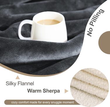 Водонепроникний коврик для собак з Sherpa Fleece, 127x152 см, для захисту меблів, сірий, можна прати