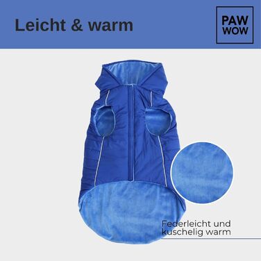 IMMI Куртка для собак | Тепла куртка для собак середніх та великих порід (L, Синій)