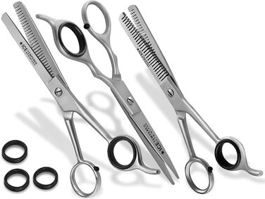 Набір для стрижки волосся Ergo-Set 6 дюймів (15,24 см) з професійними ножицями для стрижки, моделювання та філірування з нержавіючої сталі