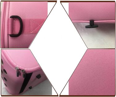 М'яка переноска для тварин - сумка-рюкзак для кота/собаки, рожева | Для прогулянок, до ветеринара, подорожей