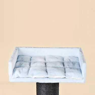 Котячий будиночок RHRQuality Royalty для великих котів – 158 см – з товстими сизалевими стовпами (основа, блакитний)