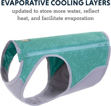 Охолоджуючий жилет для собак Ruffwear Swamp Cooler Zip, XXS, бірюзовий