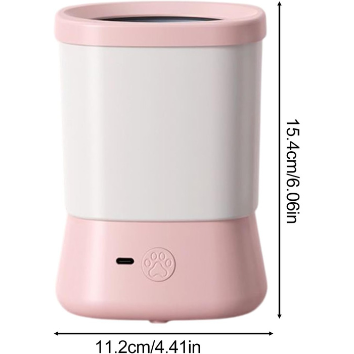Автоматичний очищувач лап для собак: портативний, водонепроникний, 2 швидкості, аксесуари для догляду, рожевий