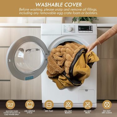 ClevaHome Ортопедичне собаче ліжко/софа для маленьких собак та котів – водовідштовхувальний та пральний чохол, неслизьке дно, комфортне ліжко з піною типу 