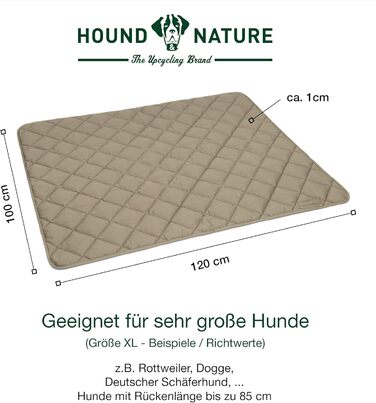 Екологічна лежанка-мат для собак HOUND & NATURE Davos XL 120x100 см, м'яка, миюча, гігієнічна, міцна, для великих порід, тауп