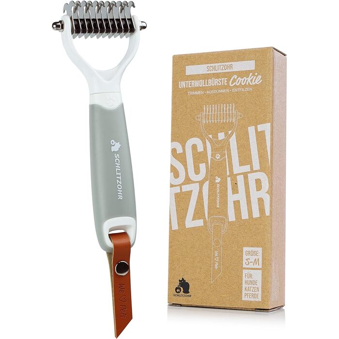 Щітка для підшерстка Cookie | Для собак, котів та коней | Підходить для порід з середньою та довгою шерстю | Видаляє підшерсток, запобігає утворенню ковтунів (S-M)