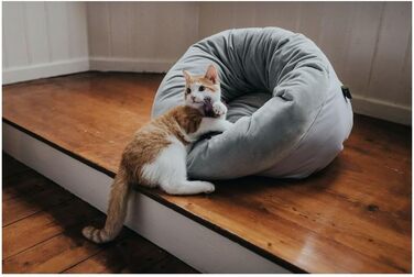 Крізьоке ліжко для домашніх тварин HUNTER Miranda, сірий, 50x50 см, для собак та котів