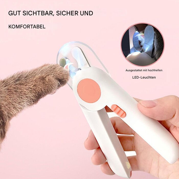 Ножиці для собак | Ножиці для обрізання кігтів собак, інструмент для догляду за лапами, шліфування для малих тварин, птахів, кошенят, обрізка кігтів для домашнього догляду за тваринами, рожеві