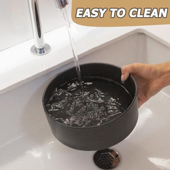 Набір керамічних годівниць для собак Welloyed - підняті миски, антиковзний бамбуковий стійкий підставник, набір мисок для їжі та води для собак маленьких та середніх порід, годівниці для домашніх тварин, годівниці з ваговою основою (15,2 см)